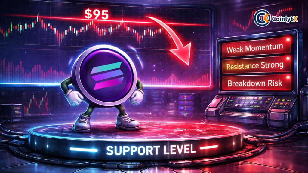 Solana Price Stalls at $95, Breakdown Risk Now Rising