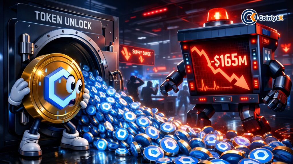 Chainlink Token Unlock Sparks Sell-Off Fears as $165M LINK Hits Exchanges